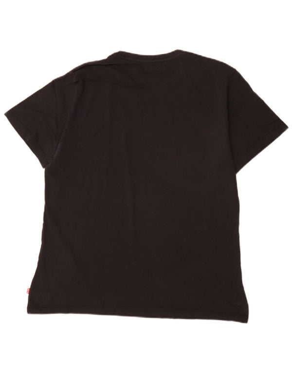 Camiseta gráfica masculina Levi's Top médio algodão preto