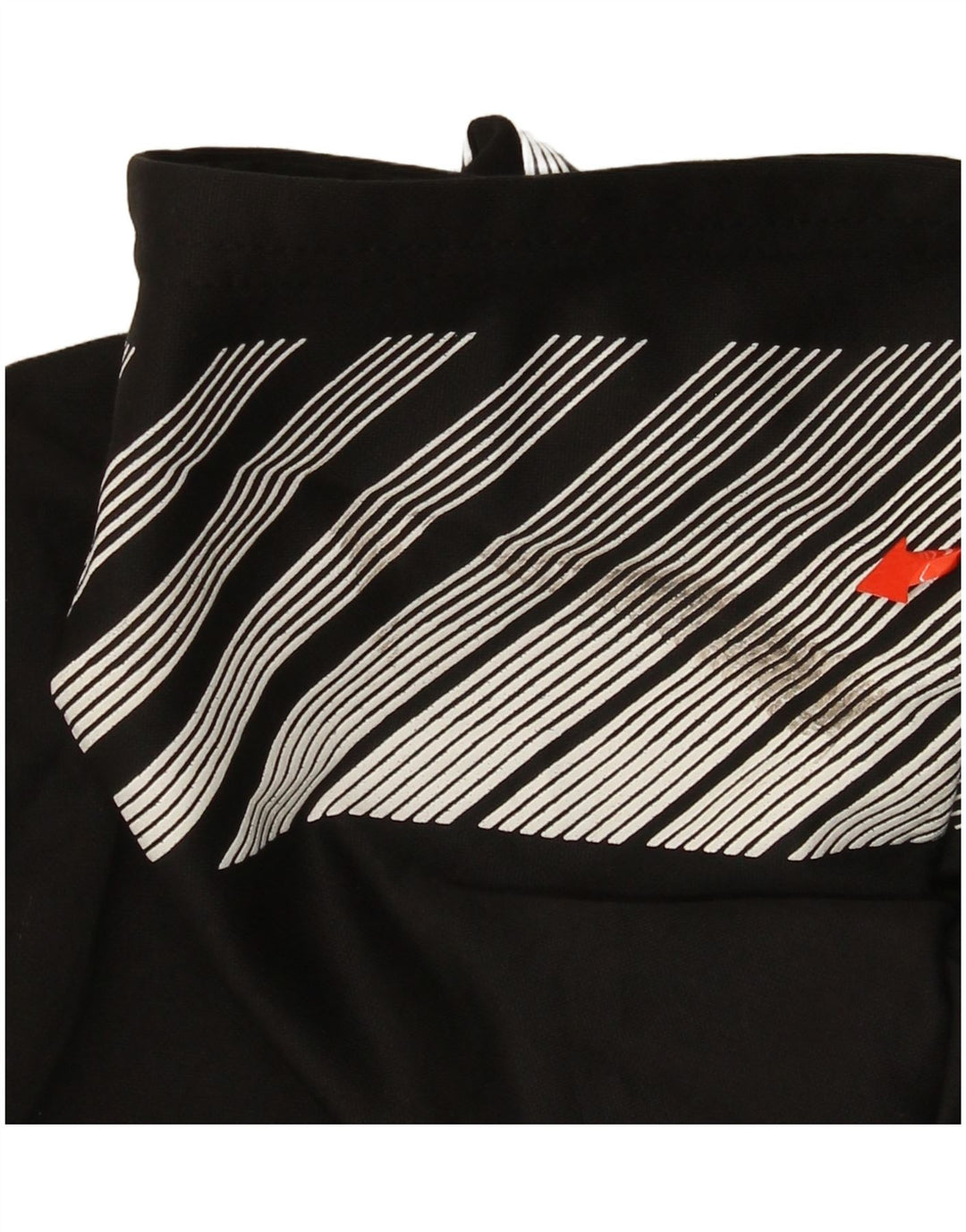 Suéter PUMA feminino com capuz e zíper gráfico 7-8 anos pequeno poliéster preto