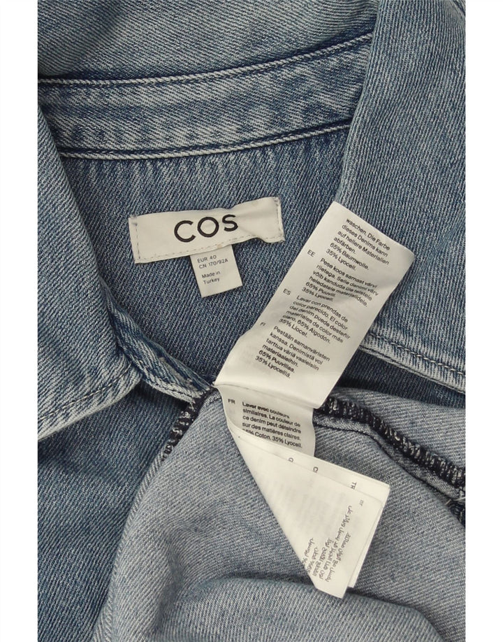 Vestido jeans feminino COS manga curta oversized UE 40 algodão azul médio
