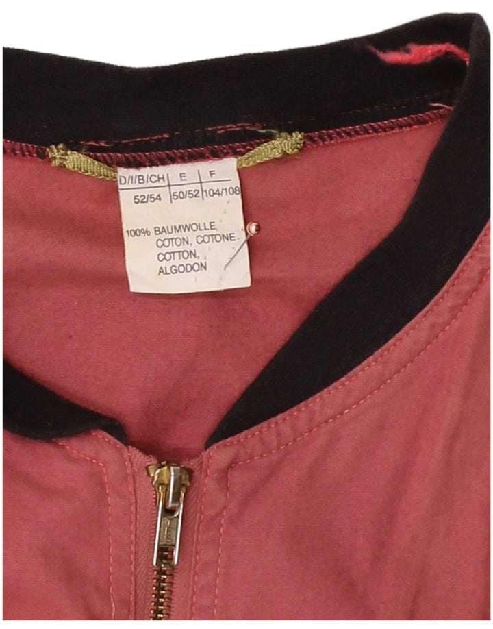 Jaqueta bomber masculina VINTAGE IT 52 XL algodão vermelho