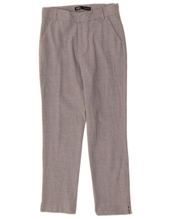 Calça Chino reta feminina Zara XS W24 L26 cinza
