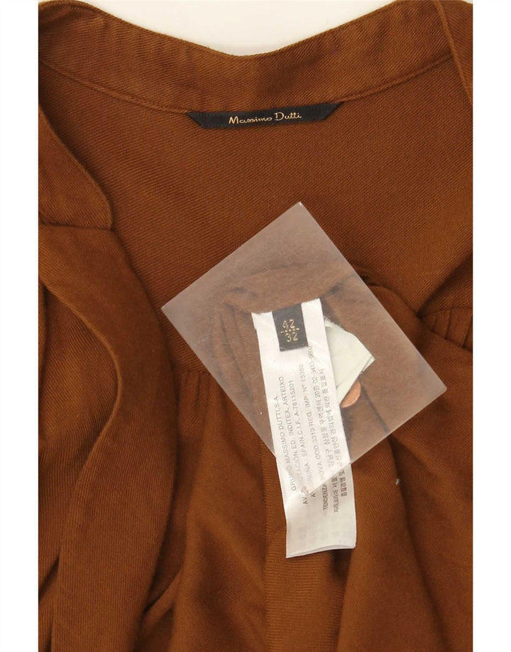 Vestido feminino Massimo Dutti EU 42 grande viscose marrom