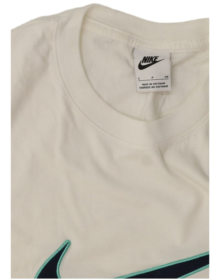 Camiseta Nike masculina gráfica top pequeno branco