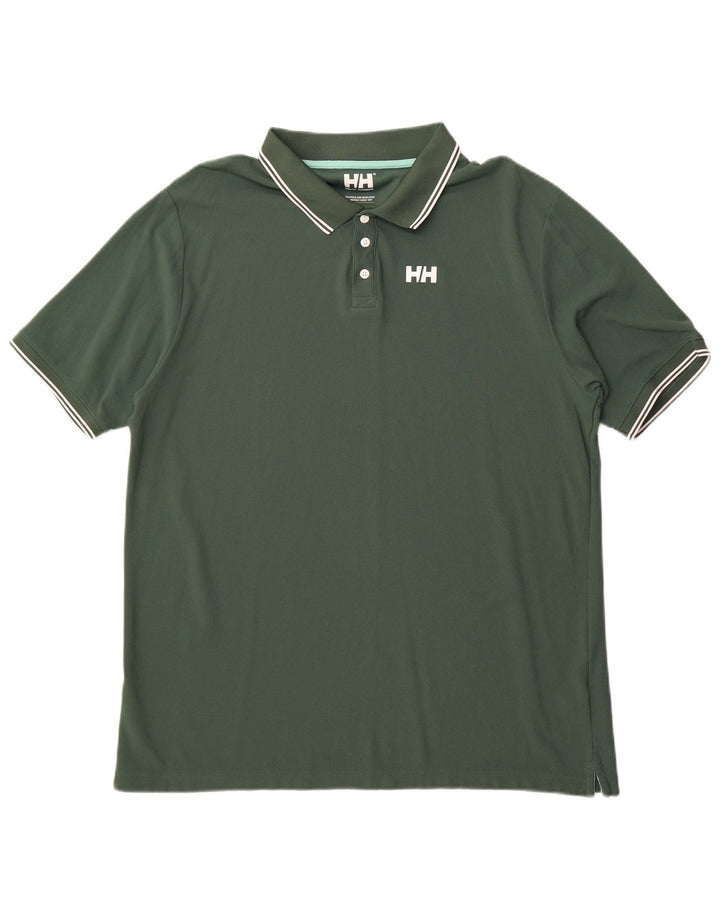Camisa polo regular masculina Helly Hansen 2XL poliamida verde