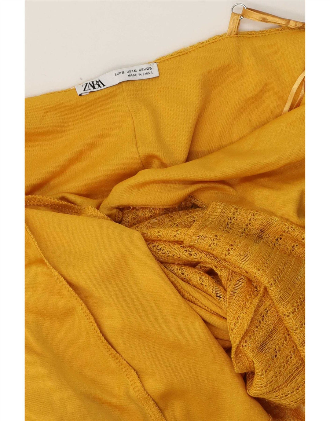 Zara Vestido Charleston Feminino Reino Unido 10 Pequeno Amarelo