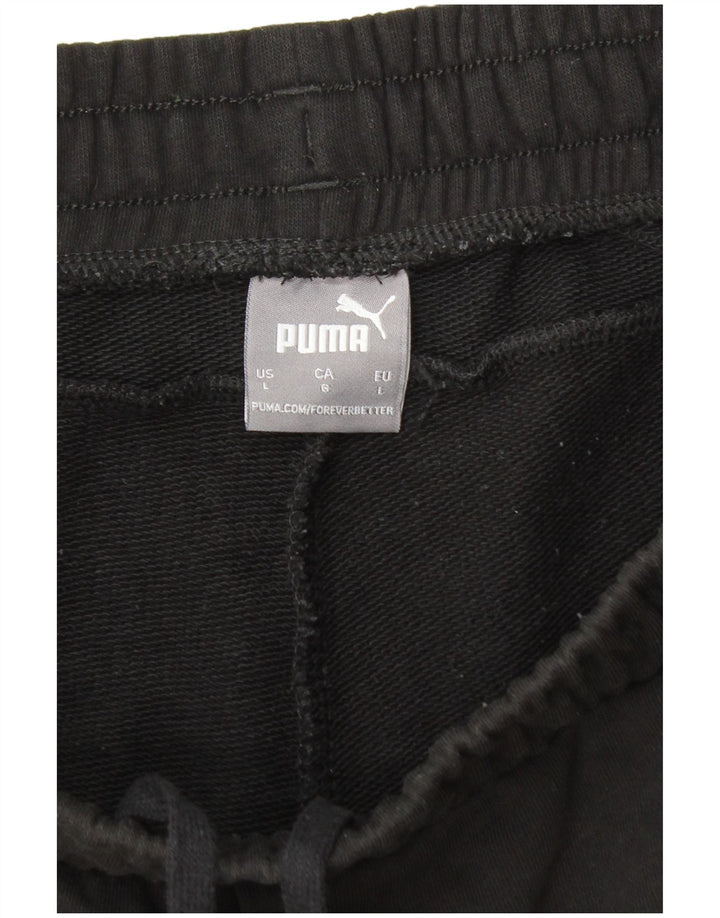 Shorts esportivos masculinos PUMA grandes pretos