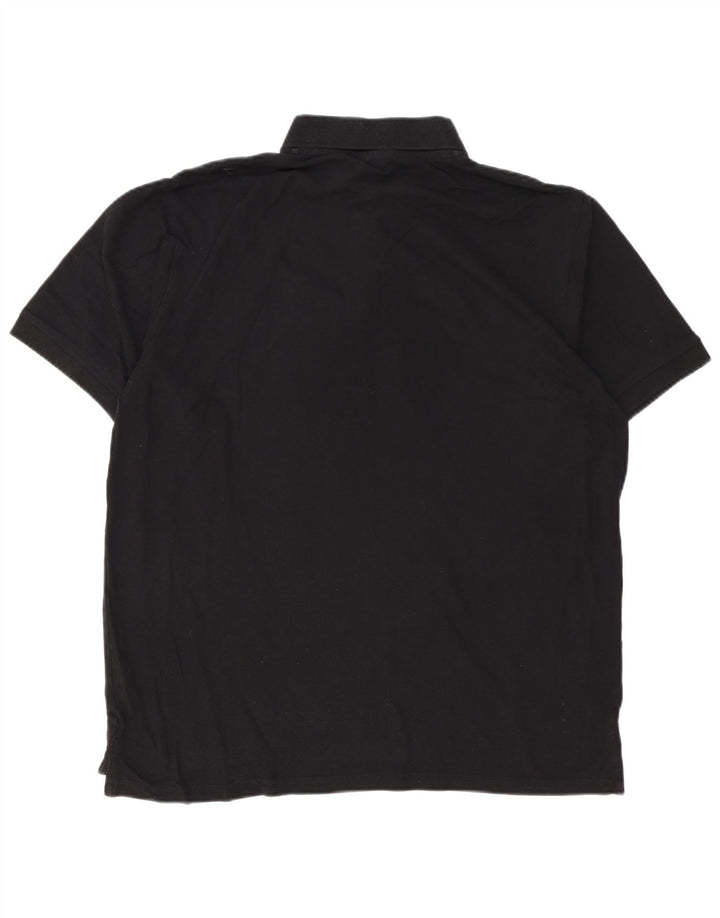 Camisa polo masculina Pierre Cardin grande algodão preto