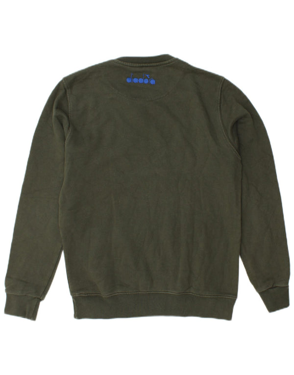 DIADORA moletom gráfico masculino jumper pequeno cáqui