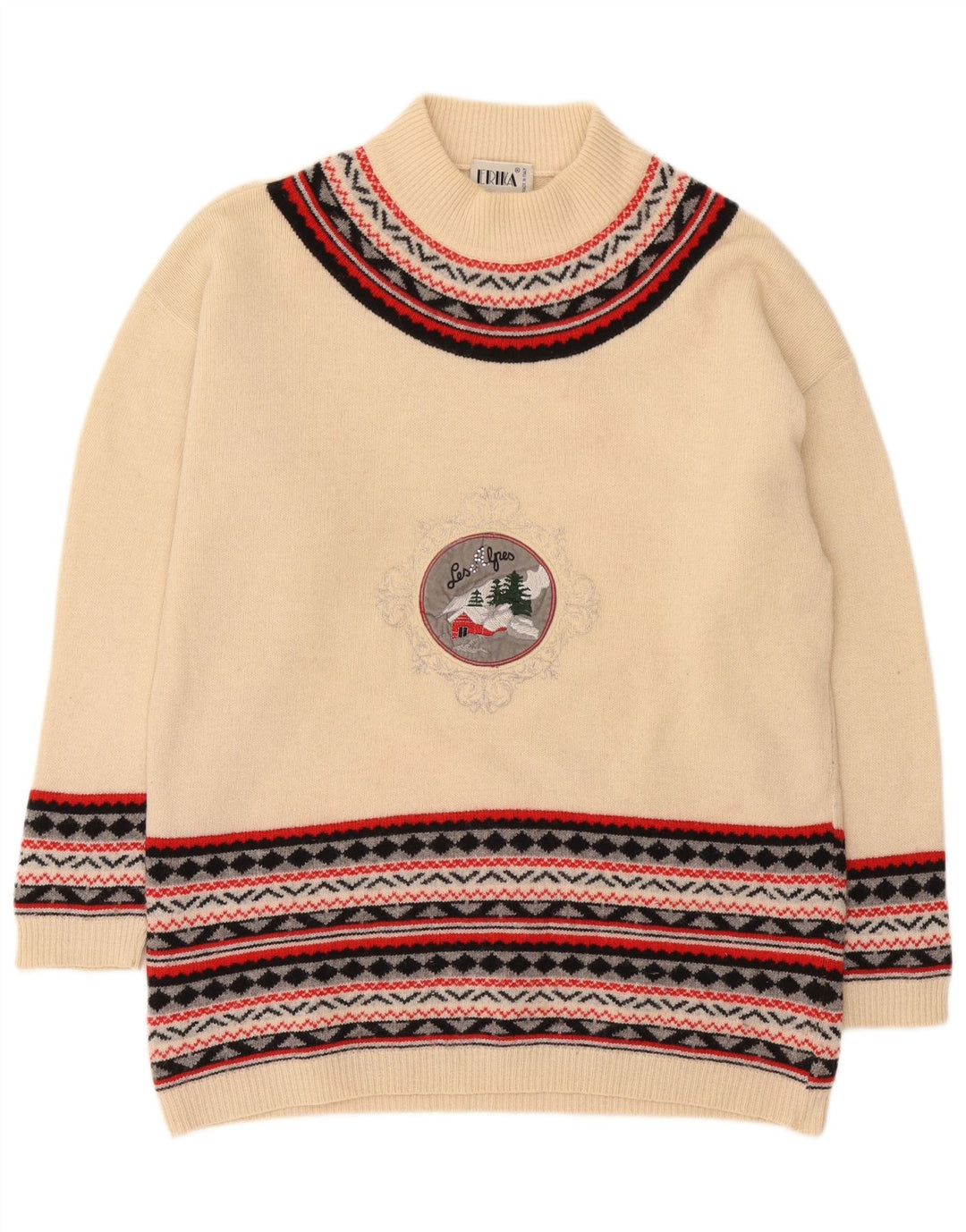 Suéter feminino Erika com gola alta e gola tartaruga, tamanho grande, branco, 16