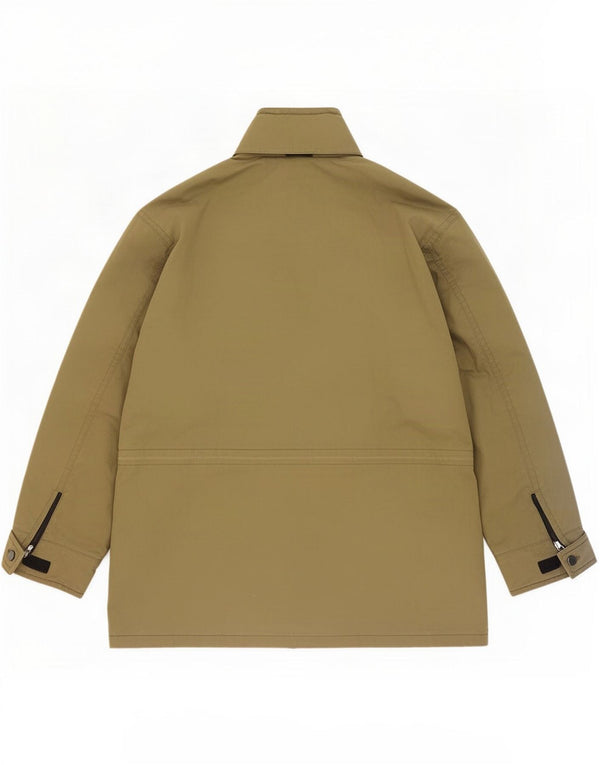 Jaqueta corta-vento masculina Marks & Spencer Reino Unido 44/46 XL algodão cáqui