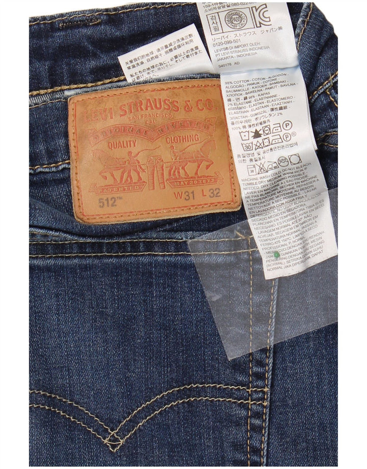 LEVI'S Masculino 512 Tapered Slim Jeans W31 L32 Azul