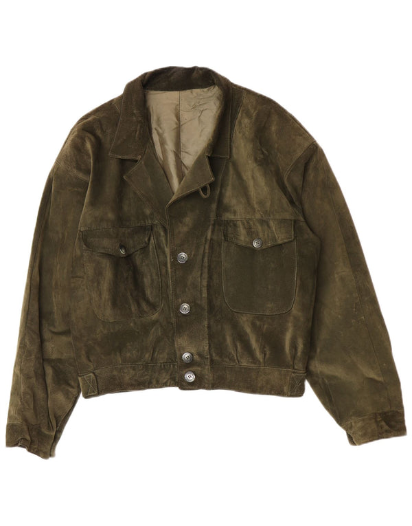 Jaqueta feminina de camurça Penelope IT 48 XL couro cáqui