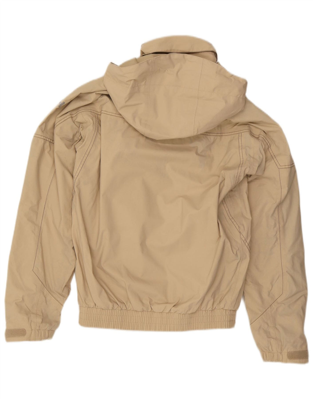 Jaqueta bomber masculina Helly Hansen com capuz gráfico UK 36 pequena bege nylon