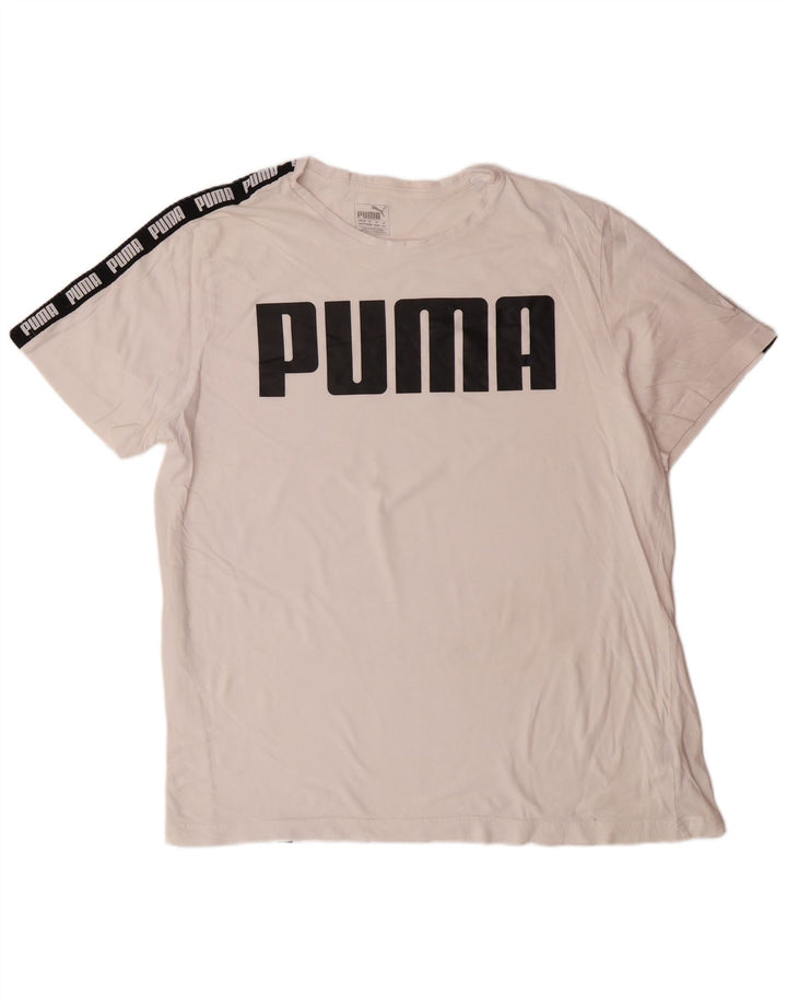 Camiseta gráfica masculina PUMA Top 2XL algodão branco