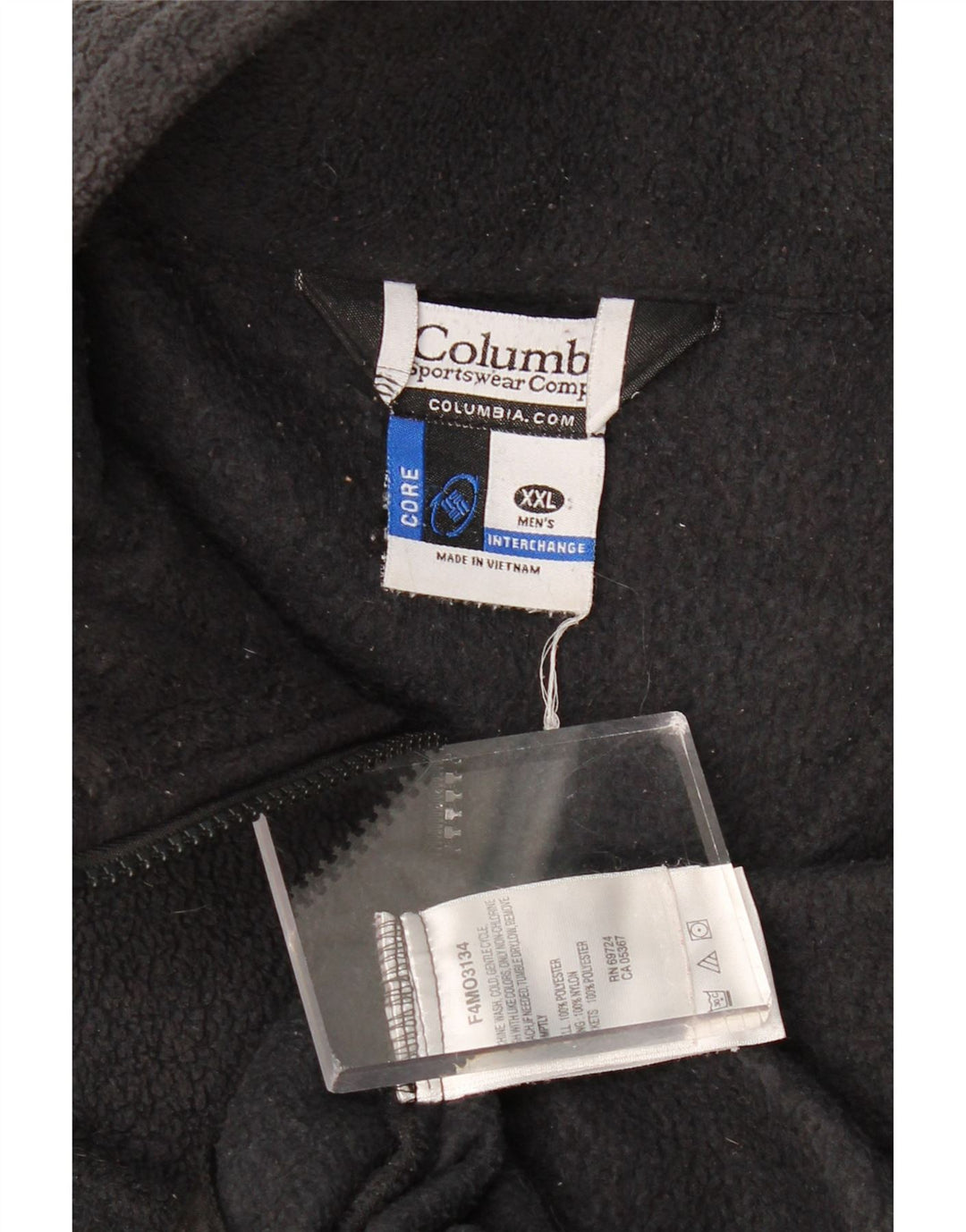 Jaqueta masculina de lã COLUMBIA Reino Unido 44 2XL poliéster preto