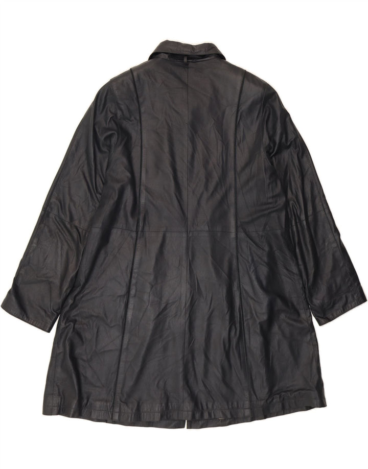 CERES Womens Leather Coat UK 14 Medium Black Vintage Ceres and Second-Hand Ceres from Messina Hembry 