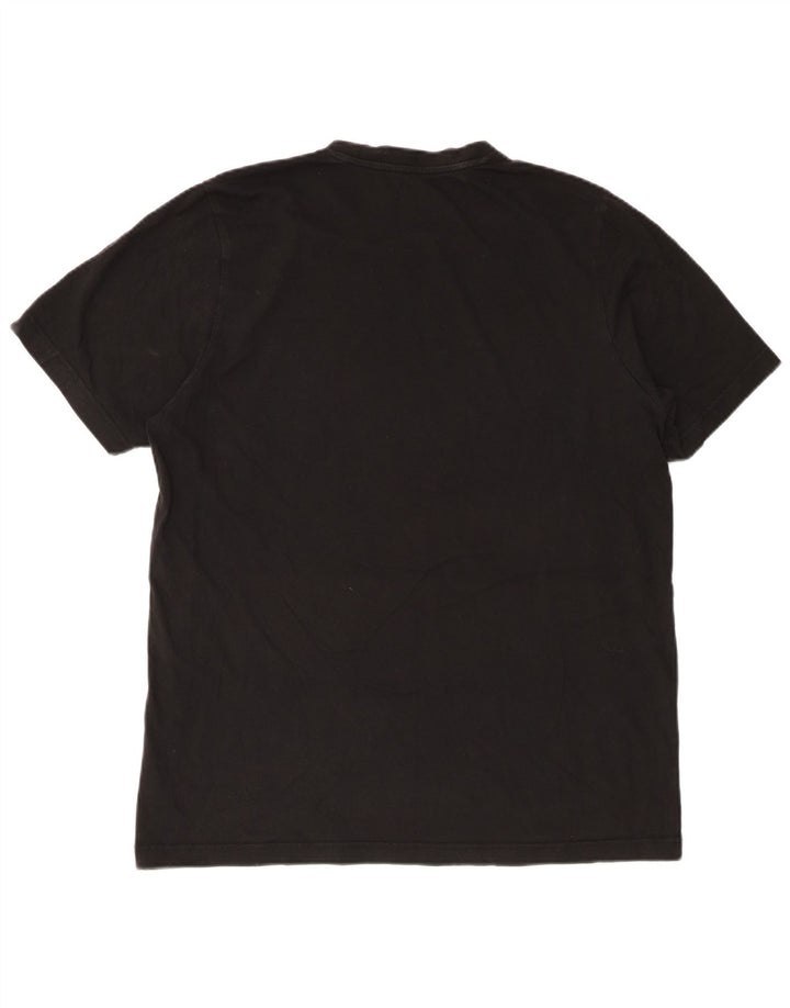 Adidas Mens Camiseta Top Grande Algodão Preto