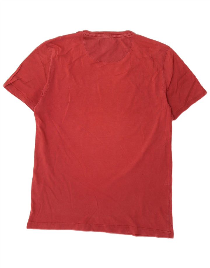 Camiseta masculina Lyle & Scott de algodão vermelho médio