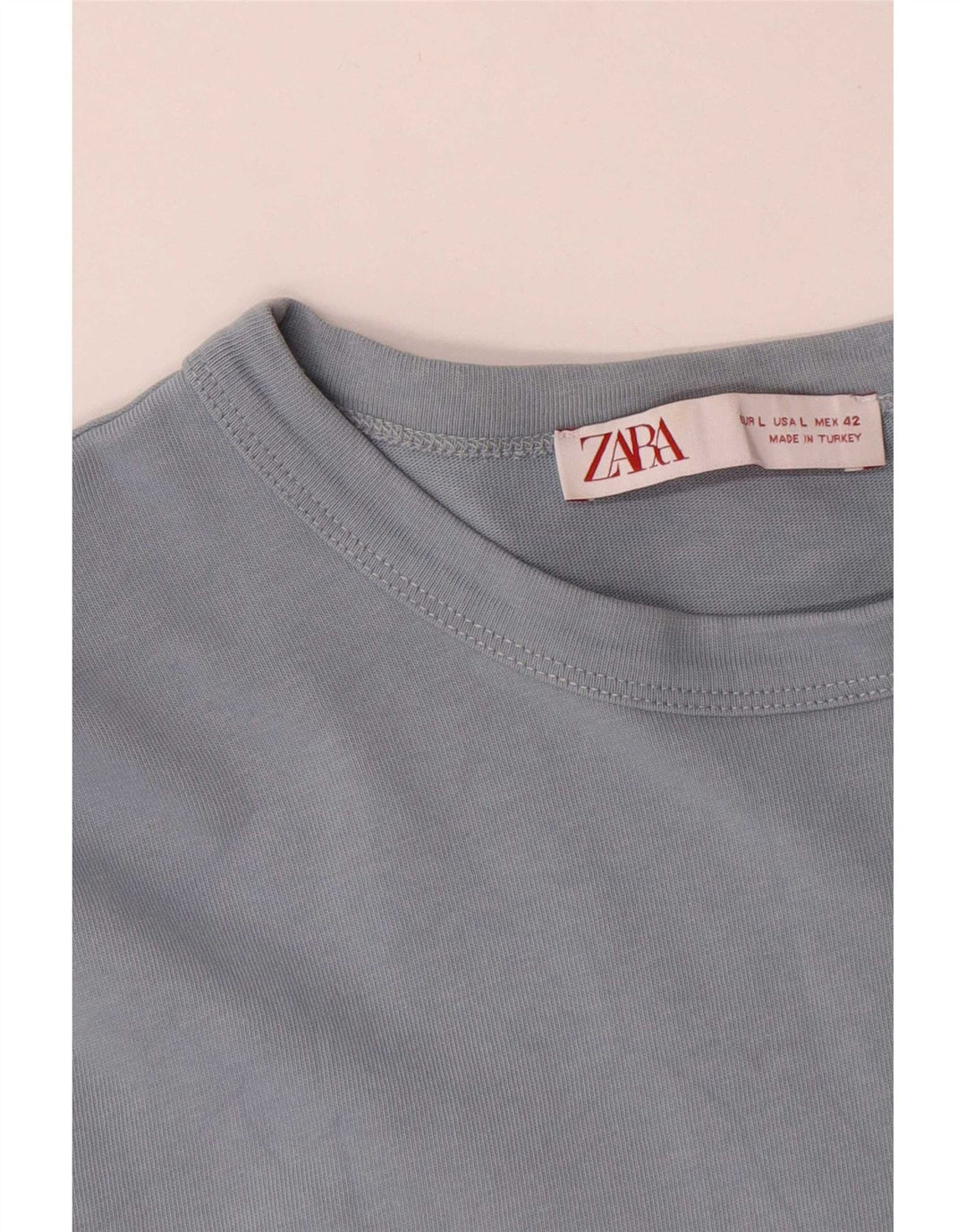 Zara Top masculino manga comprida grande azul