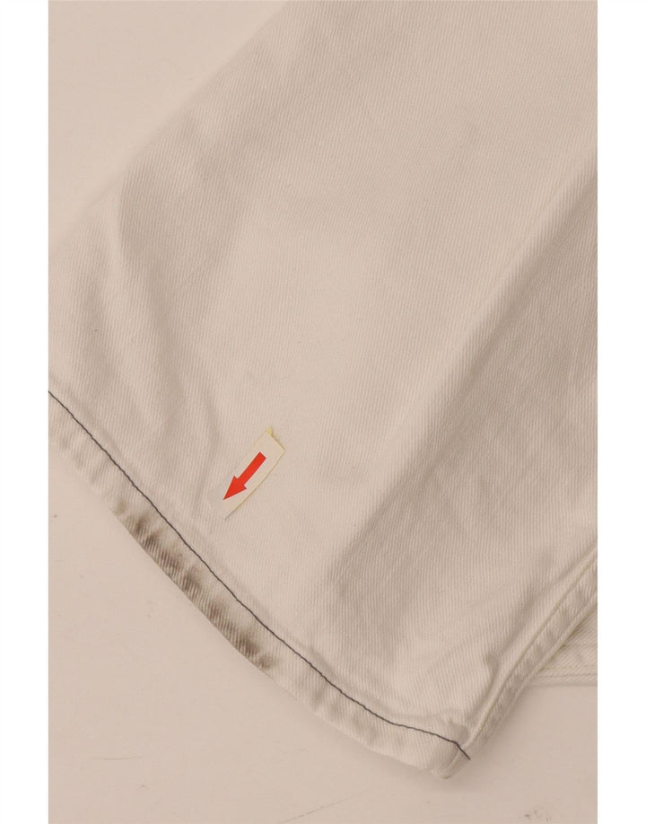 Lee Mens Knox Straight Jeans W36 L34 Algodão Branco