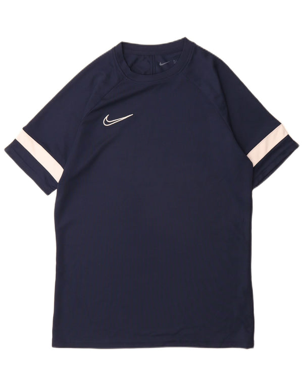 Camiseta masculina Nike Dri Fit Top médio azul marinho Colourblock