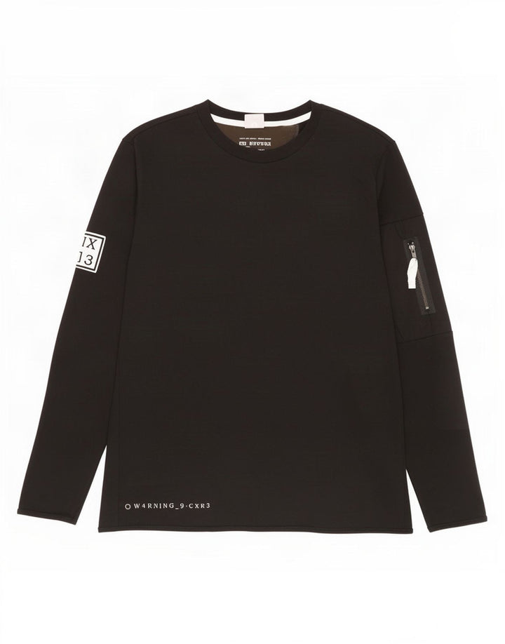 Jack & Jones Camiseta masculina de manga comprida XL de algodão preto