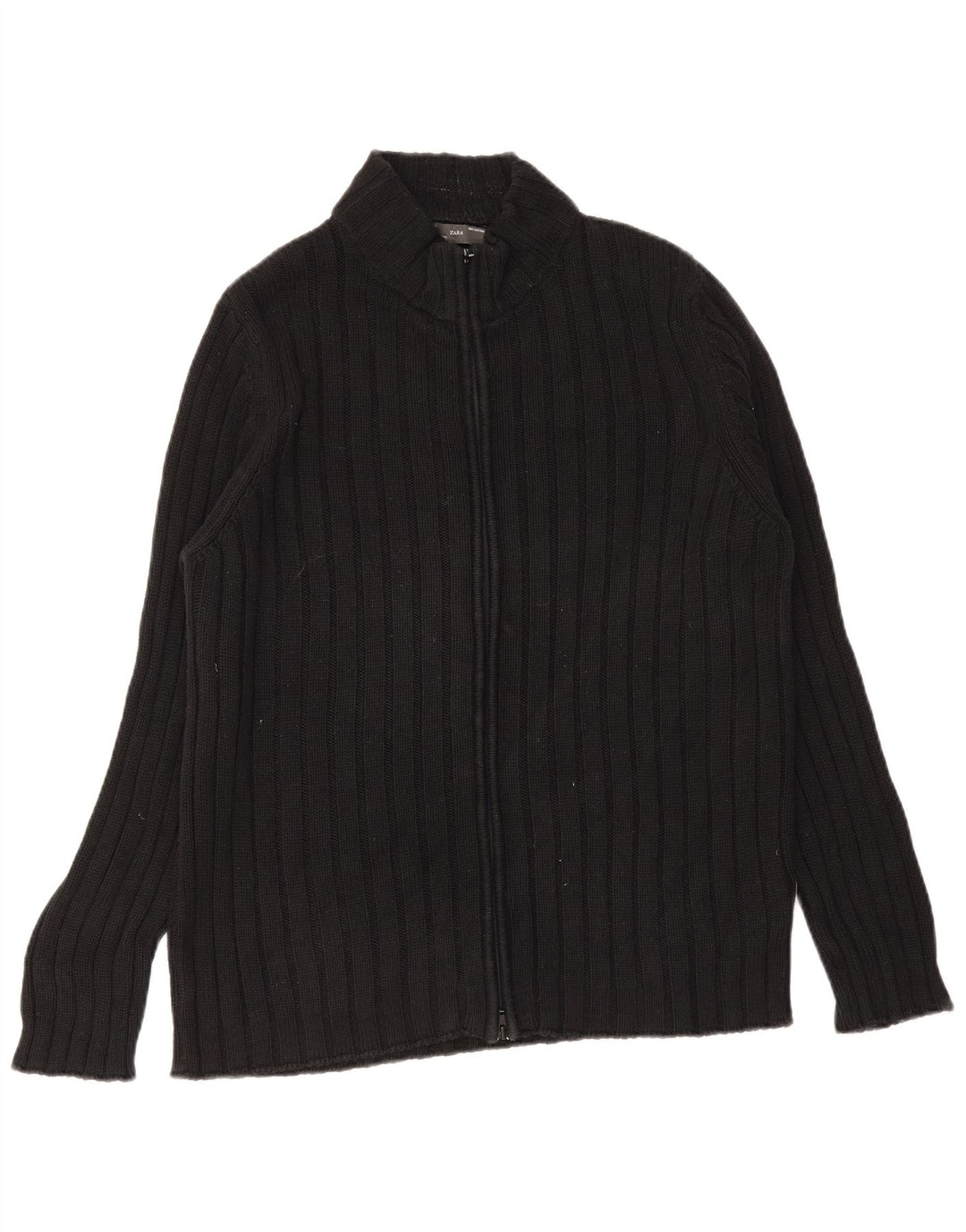 Suéter cardigã masculino ZARA XL algodão preto