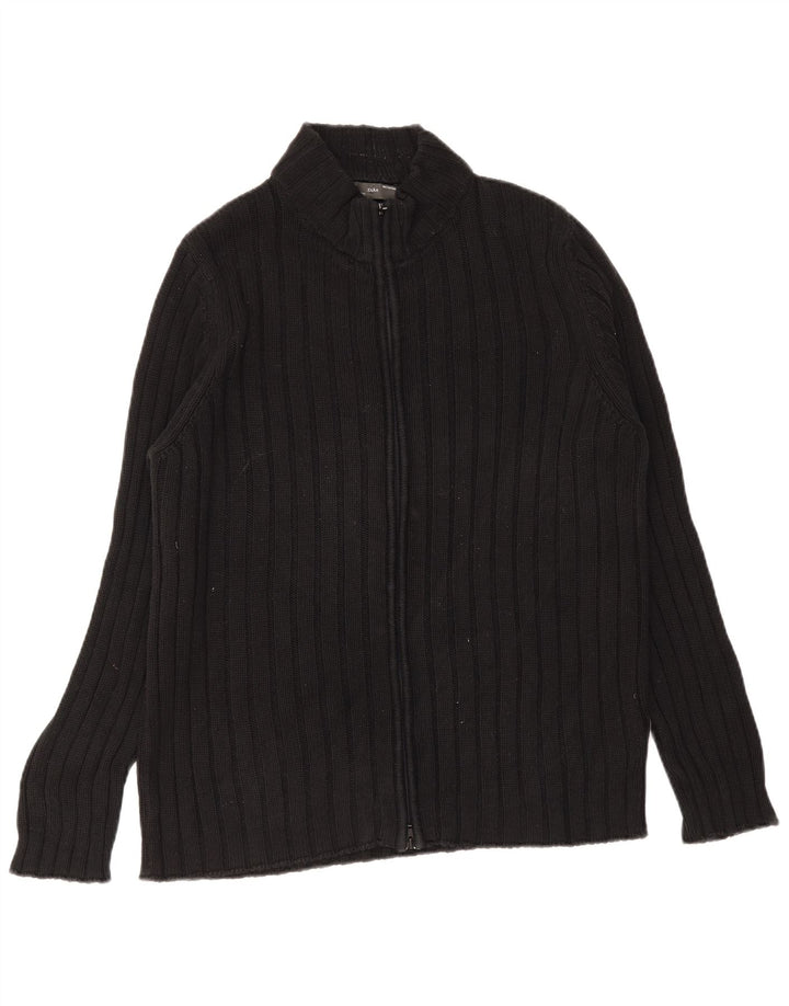 Suéter cardigã masculino ZARA XL algodão preto