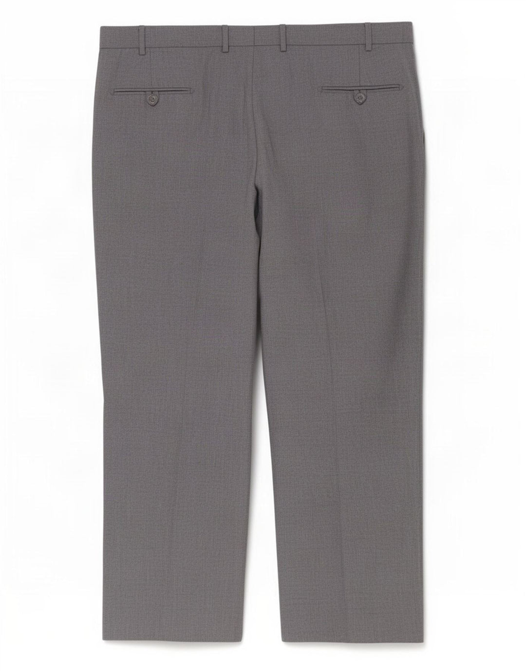 Calça chino reta masculina Marks & Spencer W44 L29 poliéster cinza