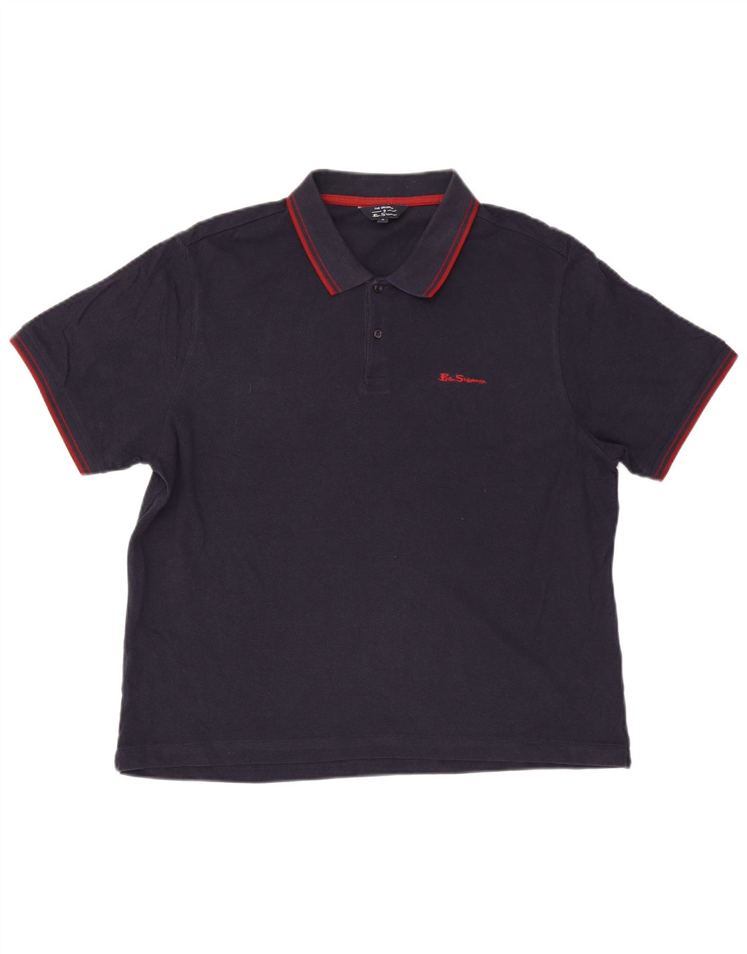 Camisa polo masculina Ben Sherman XL algodão azul marinho