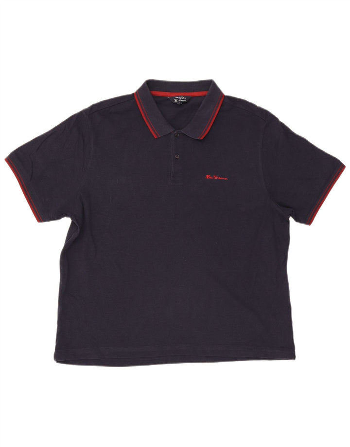 Camisa polo masculina Ben Sherman XL algodão azul marinho