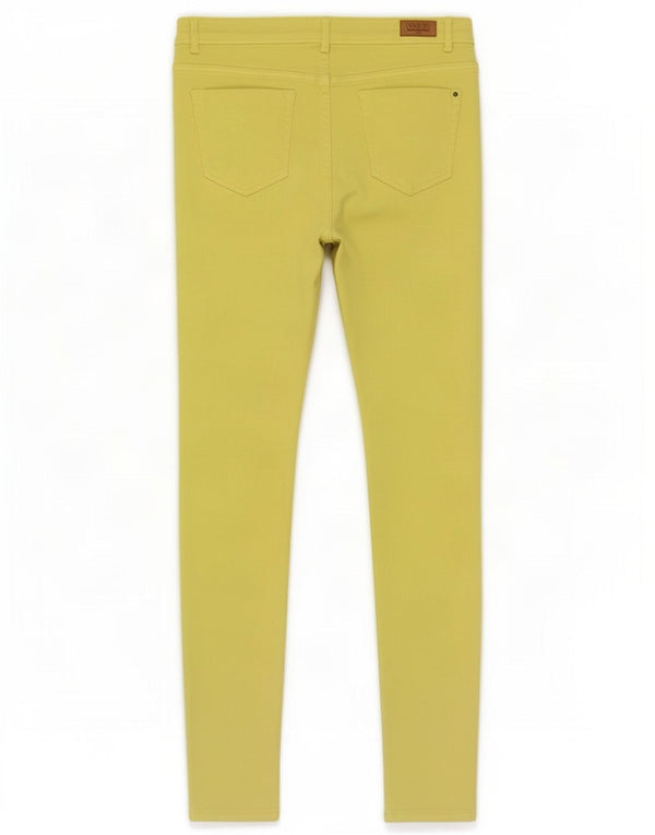 Calça feminina casual Zara Trafaluc skinny EU 42 grande W32 L32 amarelo