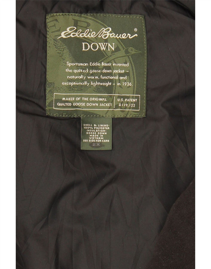 EDDIE BAUER Colete acolchoado feminino UK 20 2XL poliéster xadrez vermelho