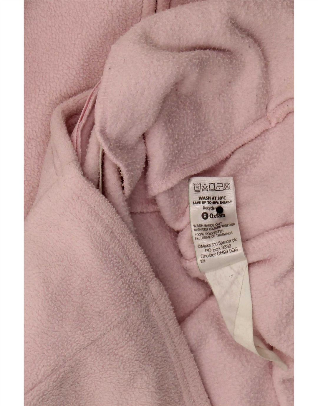 Jaqueta de lã feminina Marks & Spencer Reino Unido 14 grande poliéster rosa