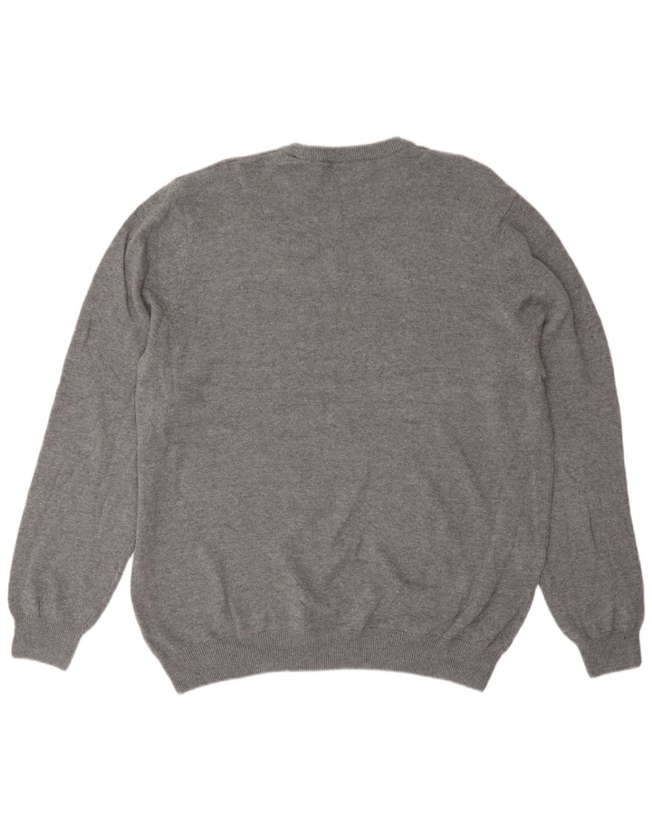 Suéter masculino Marks & Spencer com gola redonda XL cinza