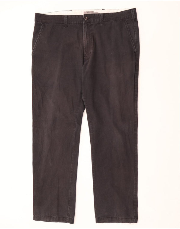 Calça chino reta masculina Marks & Spencer W38 L31 algodão preto
