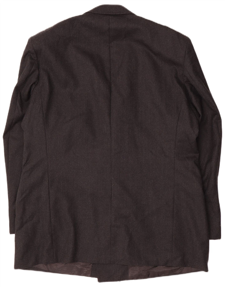 Jaqueta blazer masculina Marks & Spencer com peito duplo Reino Unido 44 XL cinza nova lã