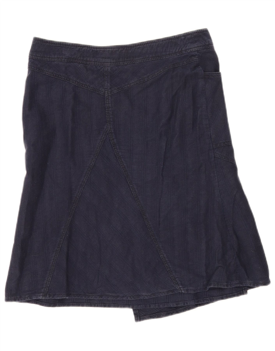 Saia evasê feminina Max & Co. W28 médio listrado azul marinho