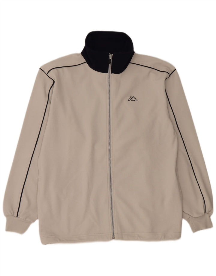 Jaqueta Kappa masculina de moletom grande cinza Colourblock poliéster