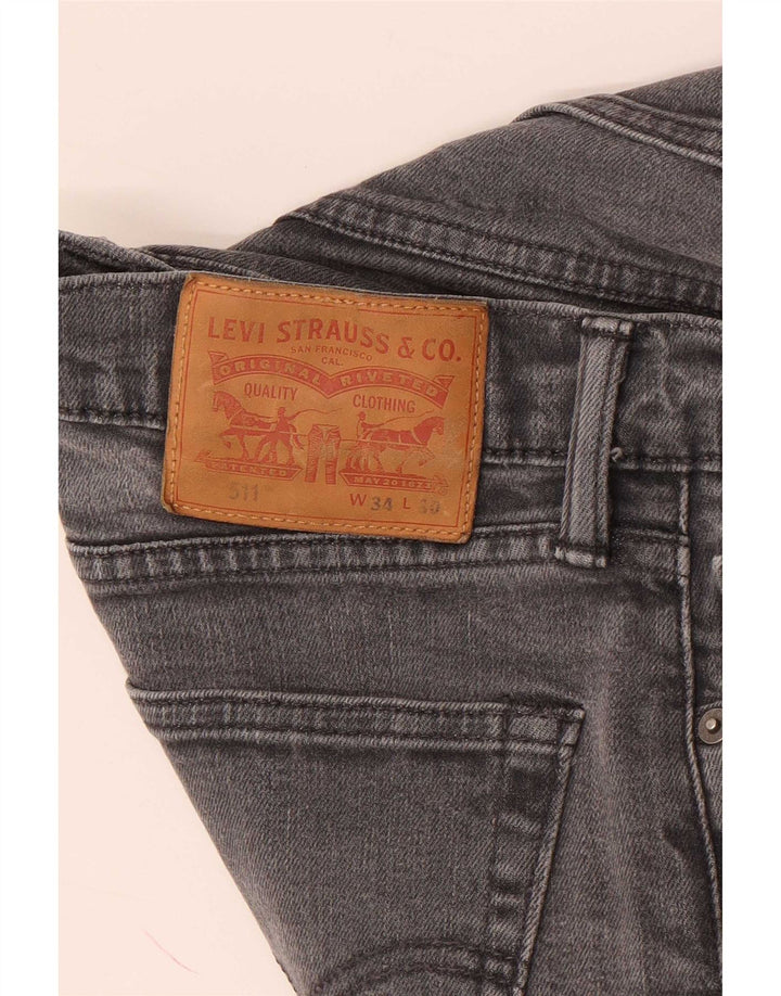 Jeans Levis 511 Slim Masculino W34 L30 Cinza