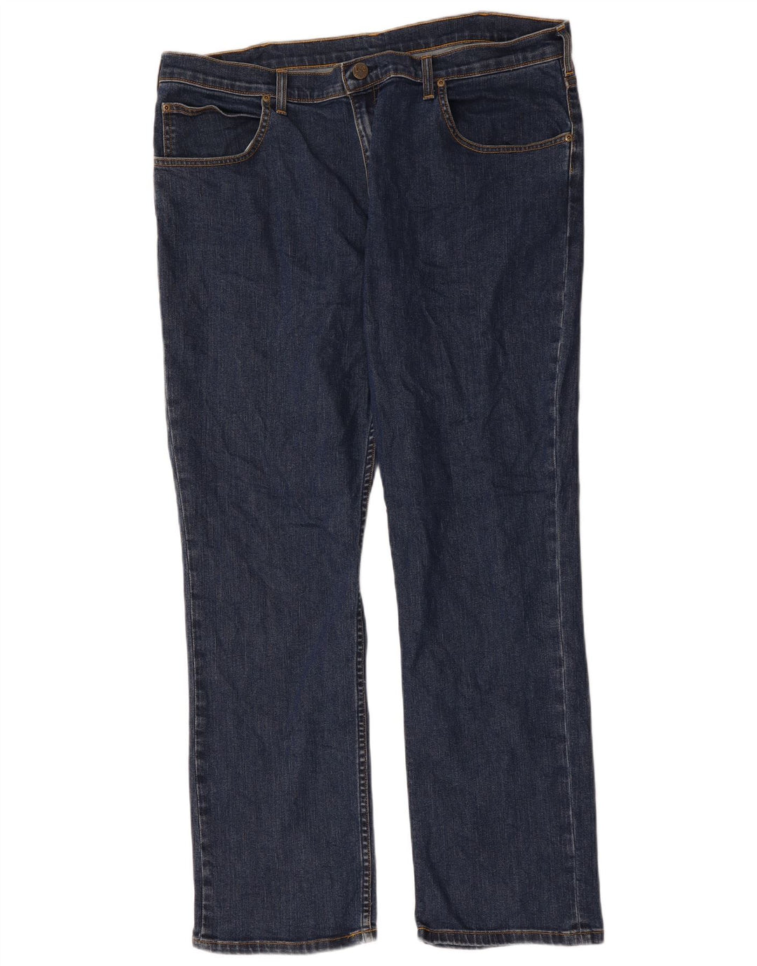 LEE Masculino Brooklyn Straight Jeans W42 L32 Azul Marinho Algodão