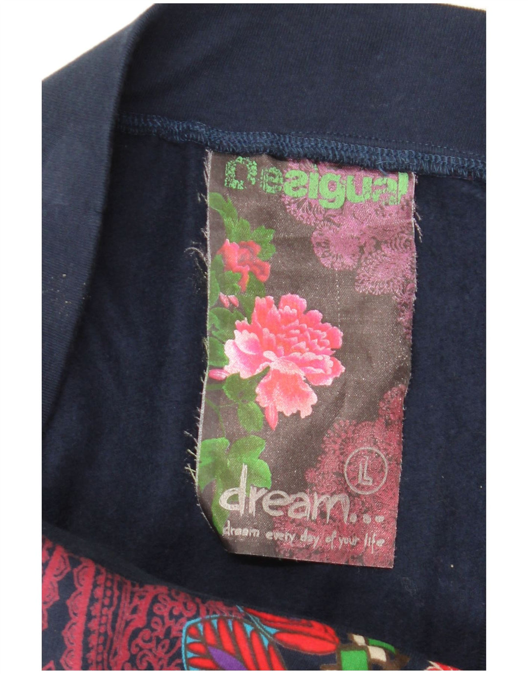 Minissaia feminina Desigual gráfica grande W32 algodão geométrico multicolorido
