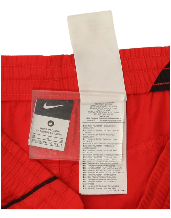 Shorts esportivos masculinos NIKE 10-11 anos médio vermelho poliéster