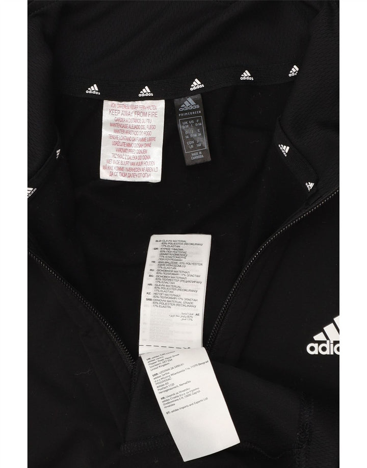 Adidas Meninos Aeroready Zip Neck Pullover Treino Top 13-14 Anos Preto