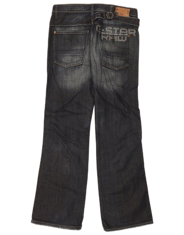 Calça jeans feminina G-Star Bootcut W25 L29 azul marinho algodão colorblock