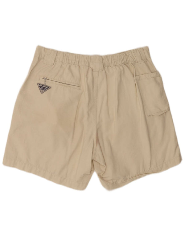 Columbia Mens Cargo Shorts Médio W32 Algodão Bege