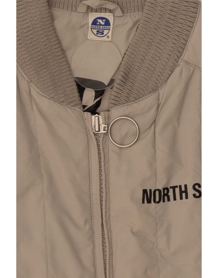 Colete acolchoado masculino North Sails UK 42 XL poliamida bege