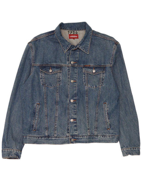 Jaqueta jeans feminina Carrera UK 20 2XL algodão azul