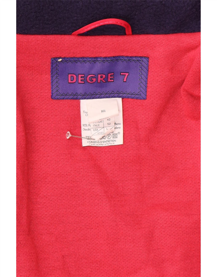 Jaqueta de esqui masculina Degre 7 com capuz IT 52 XL azul marinho Colourblock poliéster