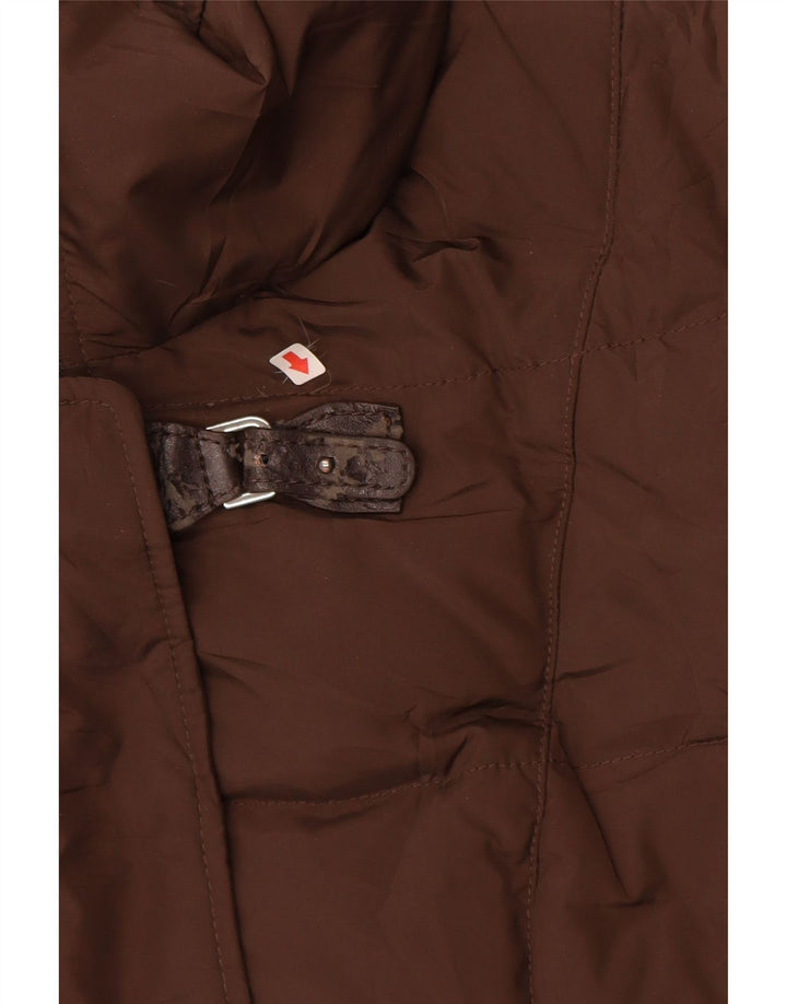 Jaqueta acolchoada feminina GEOX UK 12 marrom médio